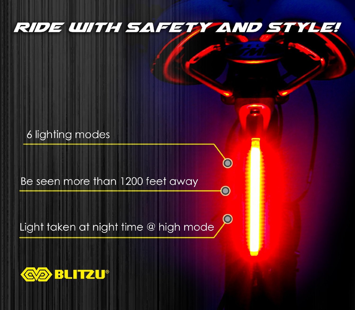 Easily Clips On Red High Intensity Cycling Safety Flashlight Helmet Light 5 Modes Bright Bicycle Rear Light ELECFUN USB Rechargeable LED Bike Tail Light Backpacks Helmets Fits on Any Bikes